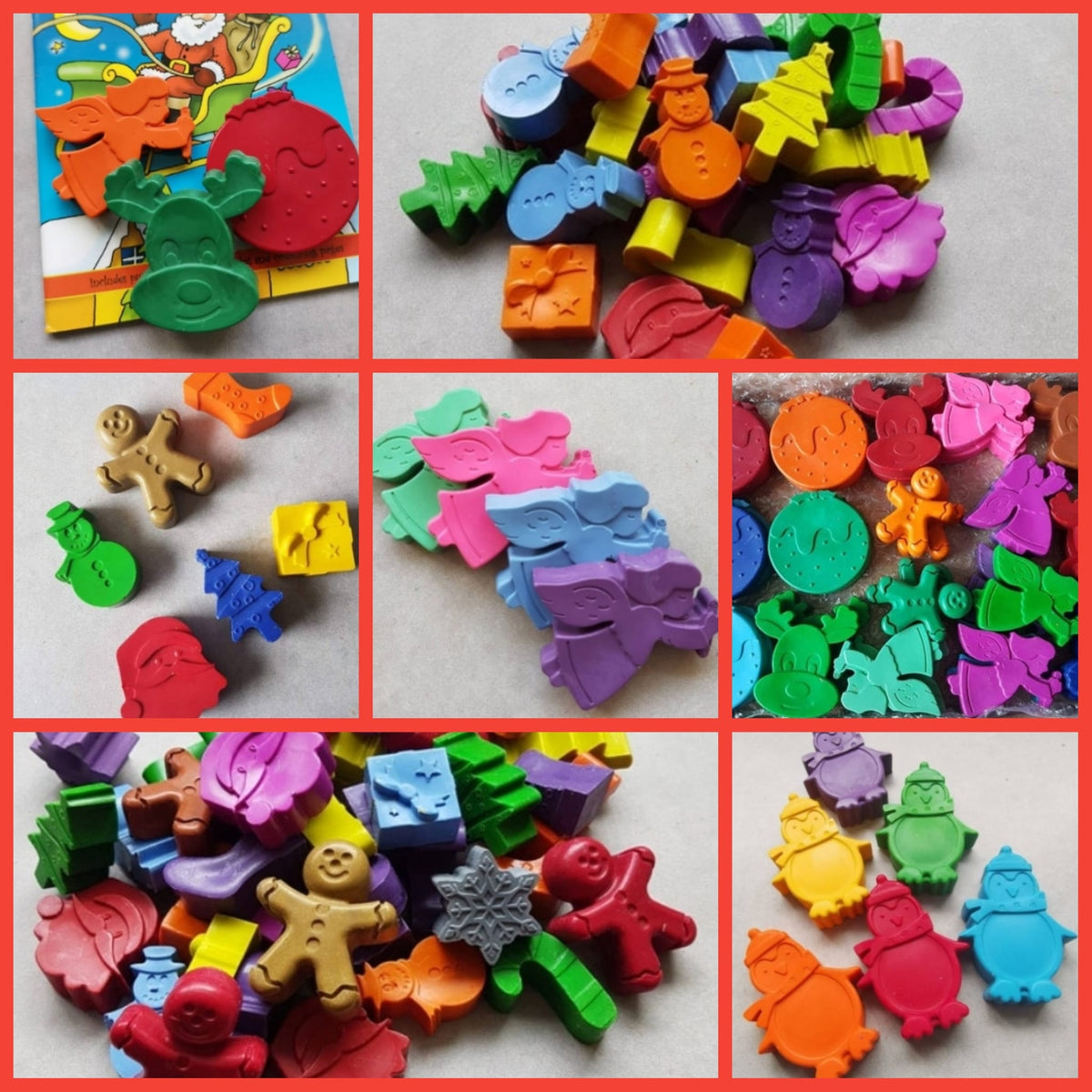 Christmas themed crayons - stocking fillers - Party Favours