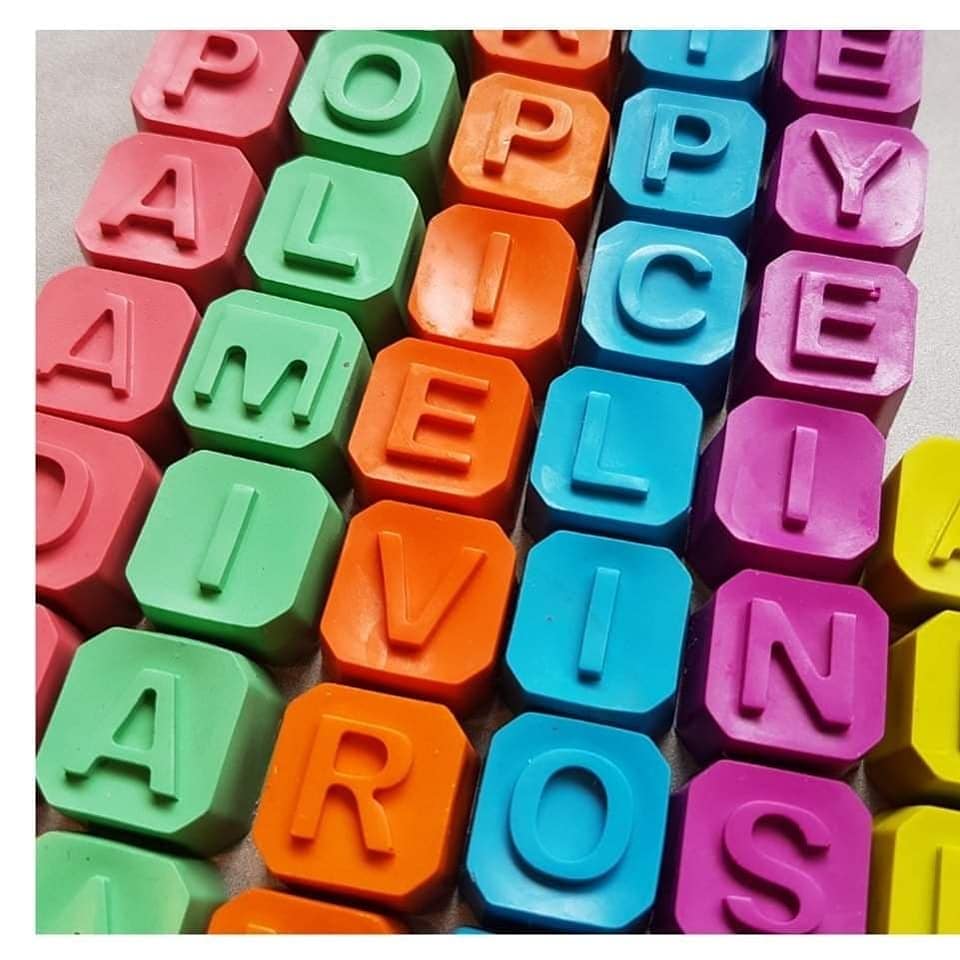 Childrens Name Crayons - Personalised Party Favours - Party Bag Fillers - Letter Crayons - Birthday Party Ideas - Wedding Favours