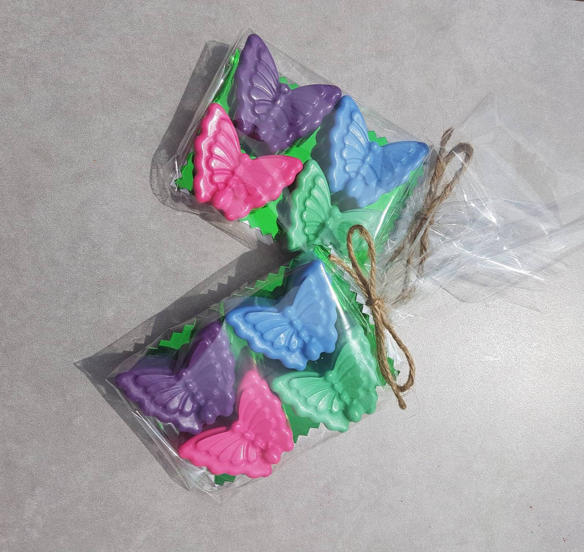 Pretty Butterfly Shape Crayons, Handmade Crayons, Birthday Gifts, Pastels, Party Bag Fillers, Party Favours