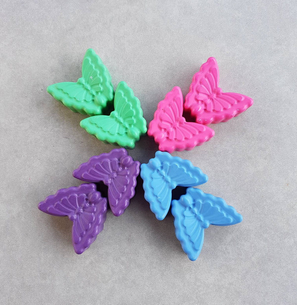Pretty Butterfly Shape Crayons, Handmade Crayons, Birthday Gifts, Pastels, Party Bag Fillers, Party Favours