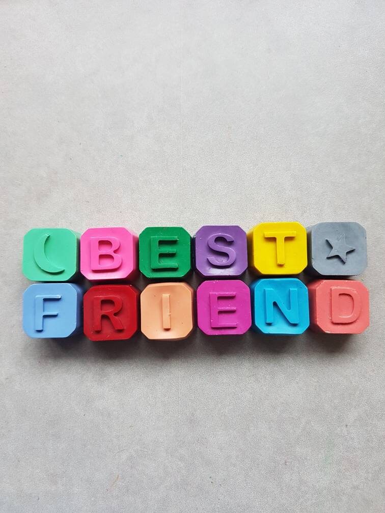 Best Friend Present - Children's Best friend - Children's Crayons - Gift For Best Friends - Besties - Birthday Present - Party Prizes