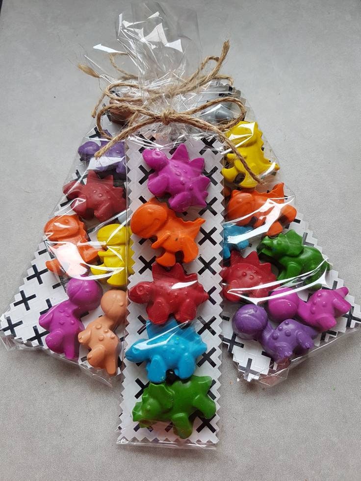 Dinosaur Crayons -Children's Party Favours - Party Bag Fillers - Dino Themed Parties - Bespoke Gifta for Children - Ready For Gifting -