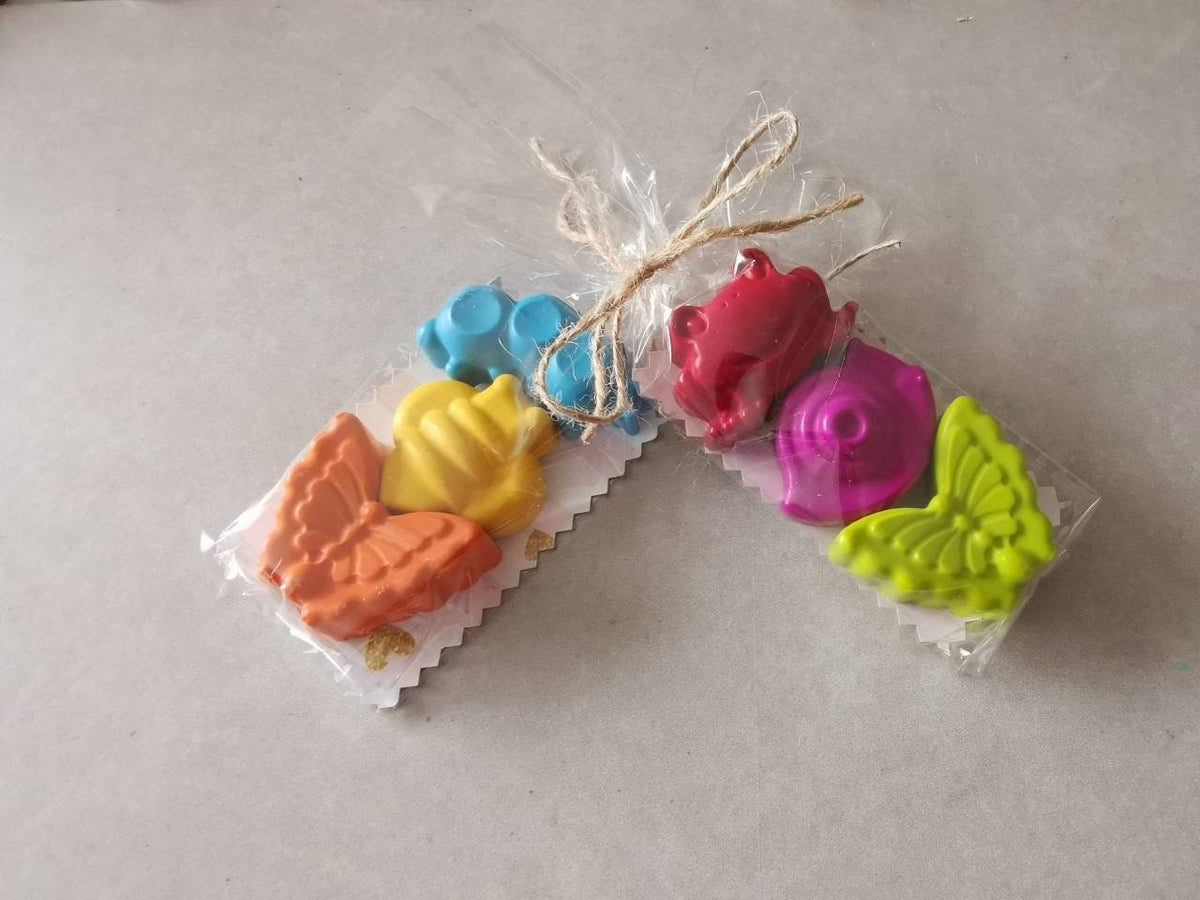 Insect Crayons - Garden Creatures - Children's Crayons - Ugly Bug Ball - Kids Party Favours - Party Bag Fillers - Butterfly - Caterpillar