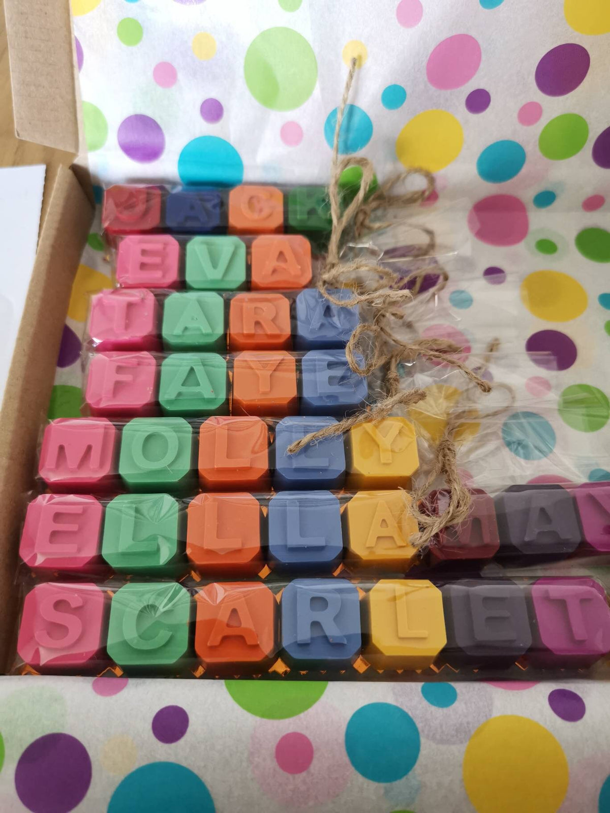 Childrens Name Crayons - Personalised Party Favours - Party Bag Fillers - Letter Crayons - Birthday Party Ideas - Wedding Favours