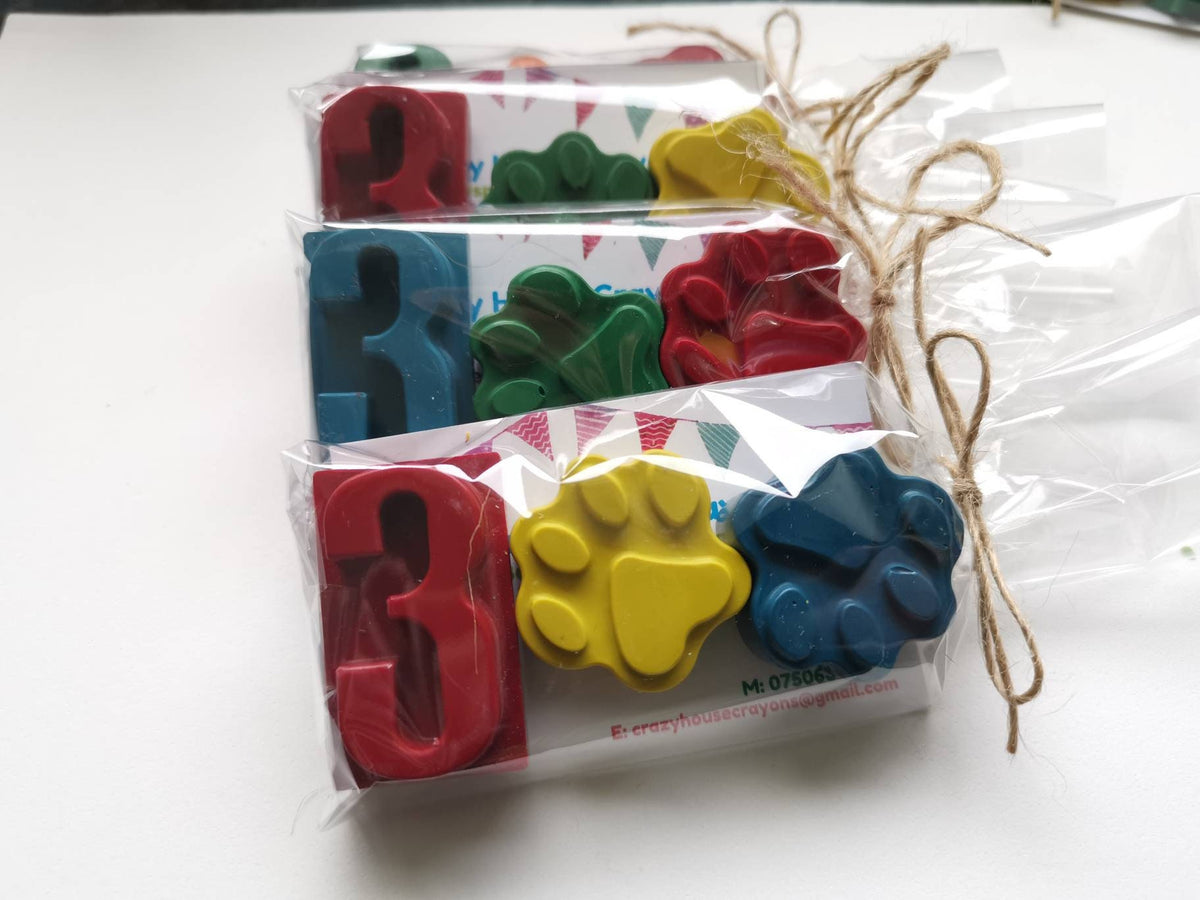 Party Bag Fillers - Children's Crayons - Party Favours - Age Crayon - Animal Crayon - Dinosaur - Farm Animal - Sealife - Butterfly -